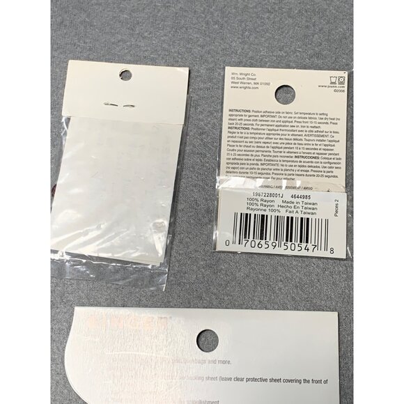 Vintage Iron-On Patch Lot - Appalachian Trail Peace Sign & Singer Beaded Appliqu - Picture 6 of 9